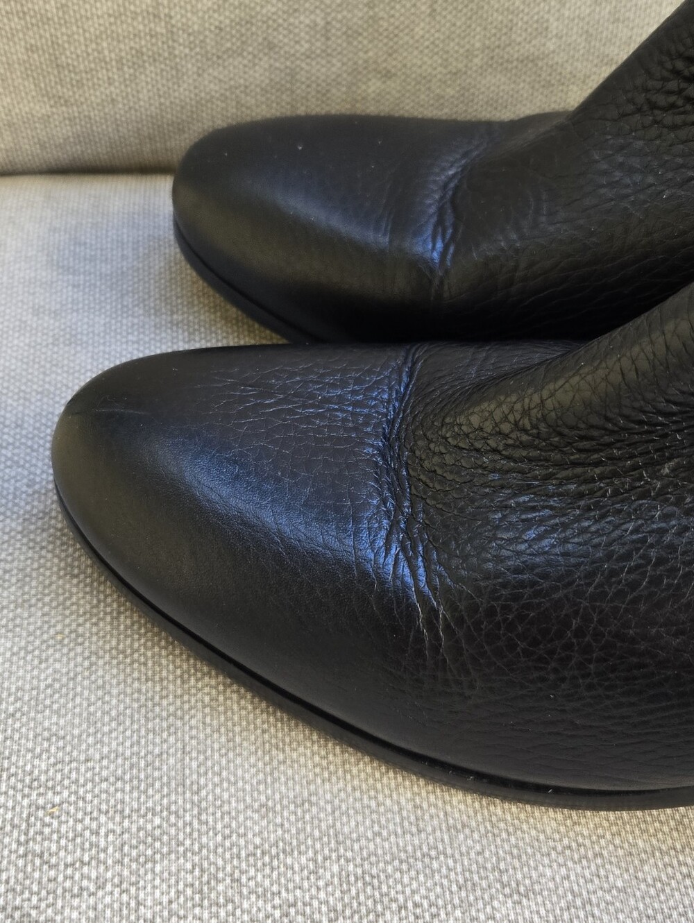 Sam Edelman Petty Classic Black Pebbled Leather Ankle Booties - Picture 7 of 13